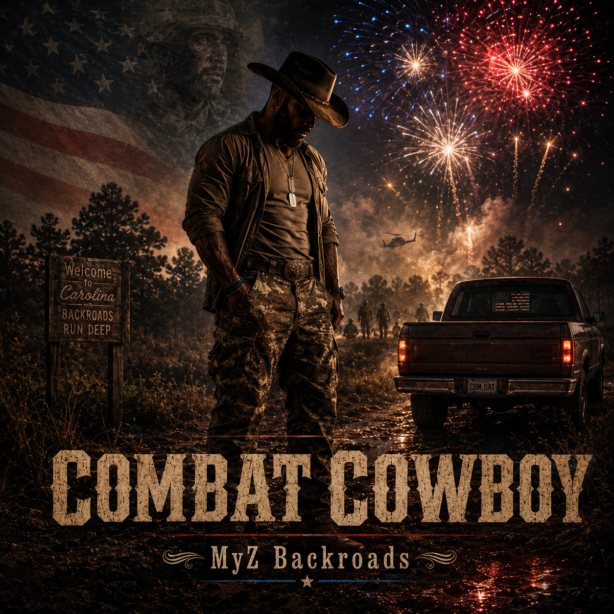 Combat Cowboy single cover art